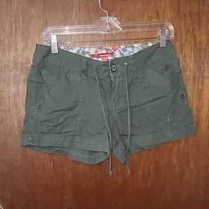 Pair of Army Green Unionbay Drawstring Shorts